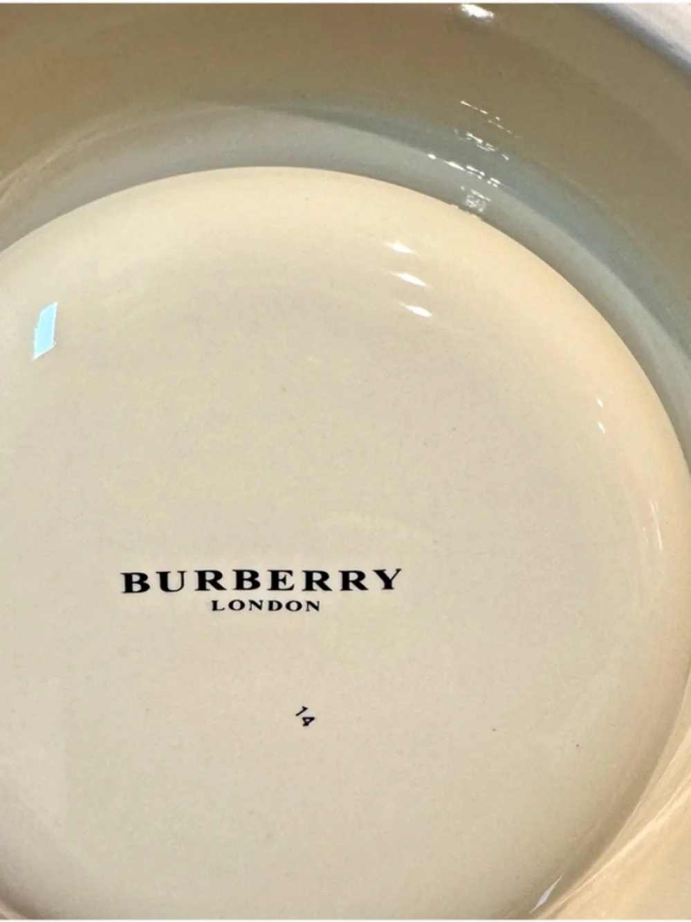 Authentic BURBERRY Nova Check Porcelain Large Dog Food Bowl Water Bowl